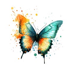 Stunning artistic butterfly splash effect photo