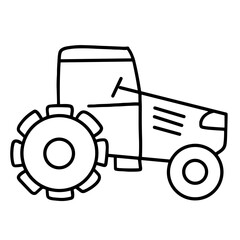 vector illustration of a tractor