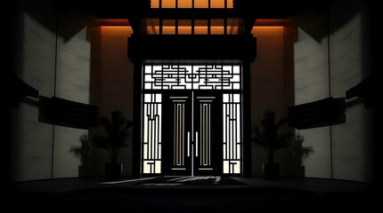 Designer entrance door modern design.