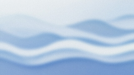 Obraz premium Abstract flowing forms, soft blue shades and grainy texture create depth . Abstract background with grain noise texture