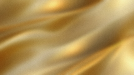 Obraz premium Abstract gold fabric, soft and smooth with flowing, subtle lines . Abstract background with grain noise texture