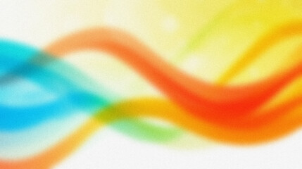 Blurry, colorful waves abstract . Abstract background with grain noise texture