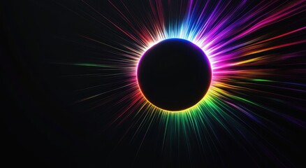 Colorful eclipse effect