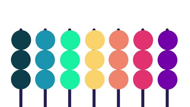 A colorful bead counting frame, symbolizing education, learning, and traditional numerical methods.