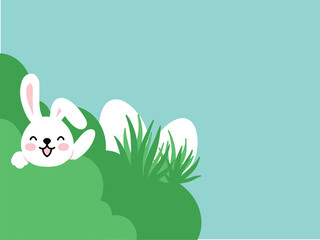 Easter Decoration with Grass Background