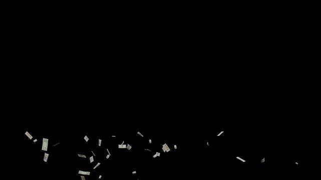 pile of dollars explosion