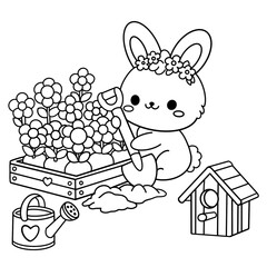  Kawaii Bunny Floral in Spring