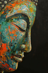 Abstract Buddha Painting