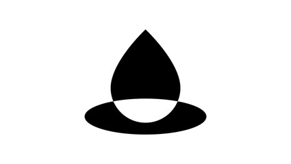 Fototapeta premium Waterproof symbol, black isolated silhouette