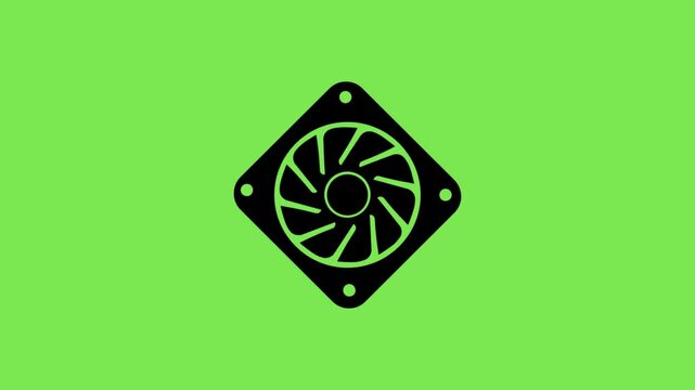 Animated Video of Computer Supply Fan
