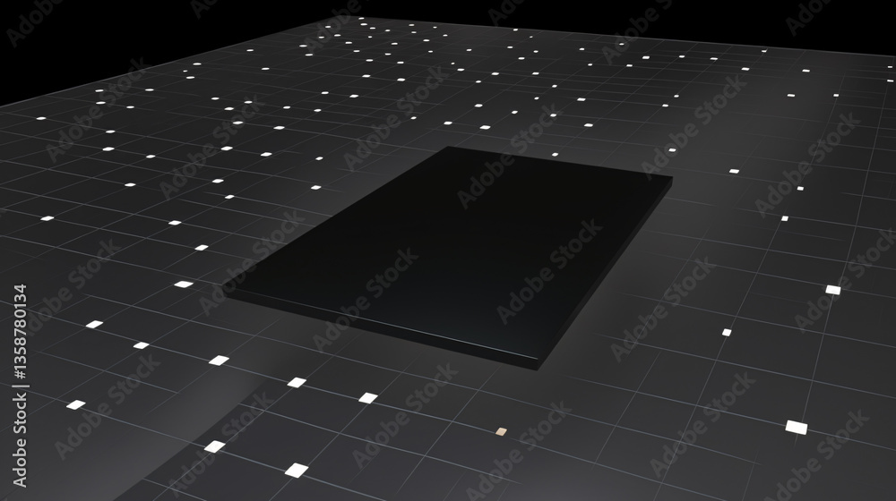 Aufkleber the evolution of quantum volume represented visually, with a sleek 3d design on a black background.