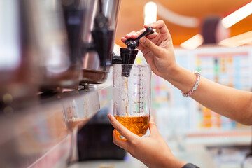 making bubble tea