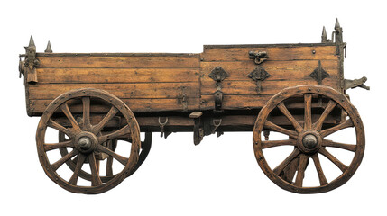 Obraz premium horse drawn carriage,vintage carriage on transparent background, isolated in PNG format, antique themed designs and creative graphic projects