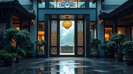 Designer entrance door modern design.