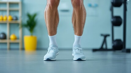 Fitness workout jumping exercise home gym action photography indoor environment close-up view health and wellness concept