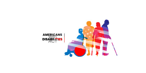 ADA americans with disabilities act background, for Poster, card, banner design. Vector illustration