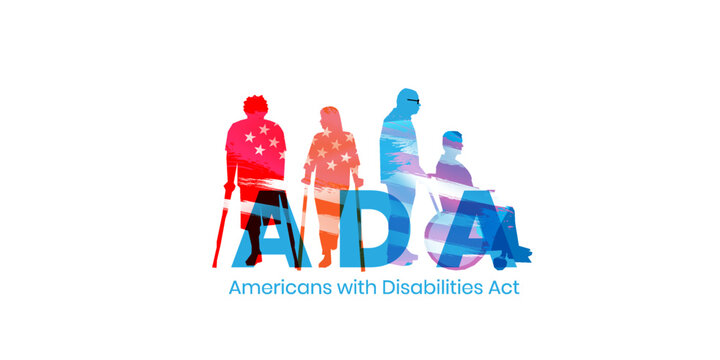 ADA americans with disabilities act background, for Poster, card, banner design. Vector illustration
