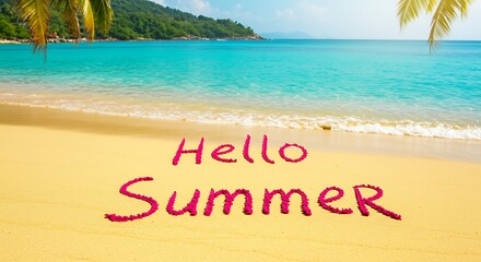 Hello Summer Beach Wallpaper