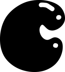 Bold Bubble Alphabet Letter Lowercase c.