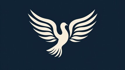 Elegant Dove Design Peace Symbol Hope Bird Illustration Graphic