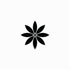 Abstract flower logo design vector template