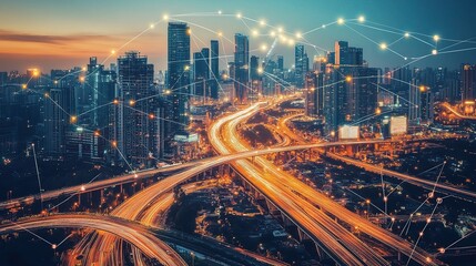 Fototapeta premium Detailed Digital Twin of City Under Gigapixel Standard Scale