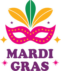Happy Mardi Gras Vector Illustration
