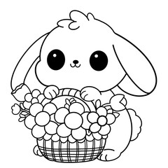 Kawaii Bunny Sweet Floral