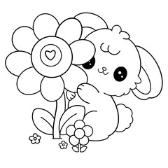 Kawaii Bunny Sweet Floral