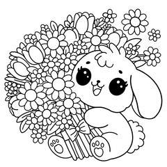 Kawaii Bunny Sweet Floral