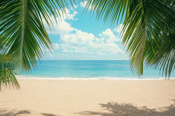 Fototapeta premium coconut palm tree on the beach