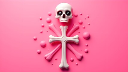 The sweet death of pink skeleton