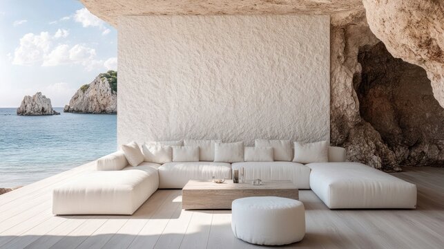 Modern living room furniture natural design.