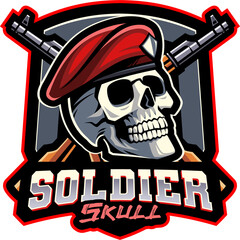 Skull soldier mascot