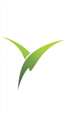 Fototapeta premium A vibrant green checkmark stands out against a clean white background, symbolizing approval and success. Its bold, smooth lines convey positivity and confidence in decision-making.