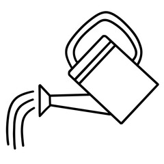 vector illustration of a watering can