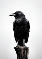 Fototapeta premium Animal black bird beak.