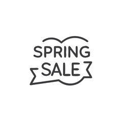 Fototapeta premium Spring Sale Text Icon for E-commerce, Seasonal Promotions, Marketing Materials, Social Media Posts and Retail Website Banners