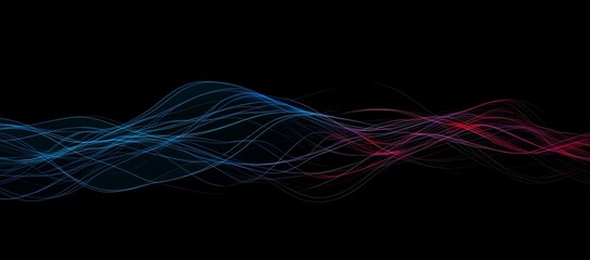 A blue and red wave of light that is very long