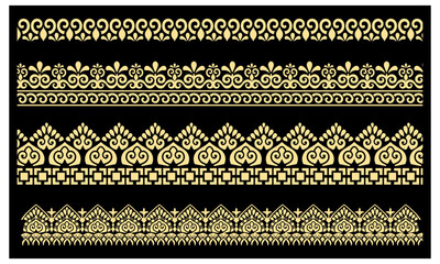 A decorative filigree heraldic crest with a calligraphic motif, featuring a floral pattern as a horizontal divider design element. An original vintage-style creation