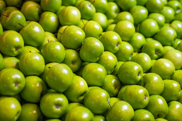 green apples at the market