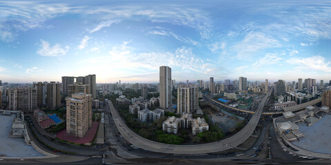 Mumbai Metro cityscape VR 360 Equirectangular Spherical Panorama