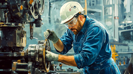 An industrial engineer working