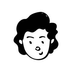 cute people head illustration