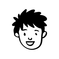 Cute Boy's Head Illustration