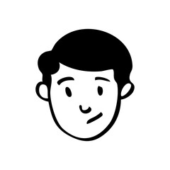 cute man head illustration