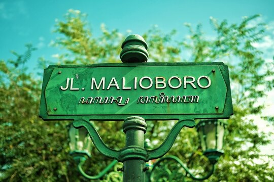 Malioboro Street Sign Board in Yogyakarta