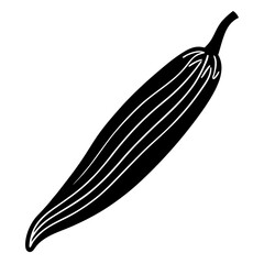 Okra silhouette vector illustration 
