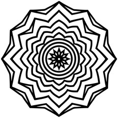 Psychedelic patterns and vibrant colors line art vector illustration