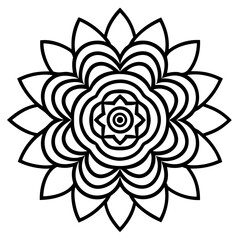 Psychedelic patterns and vibrant colors line art vector illustration